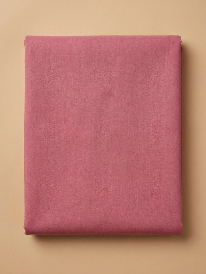 Onion Pink Cotton Blend Embroidered Unstitched Dress Material
