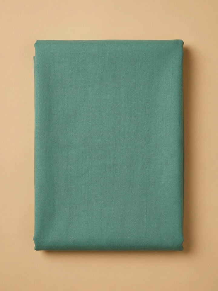 Rama Green Cotton Blend Embroidered Unstitched Dress Material