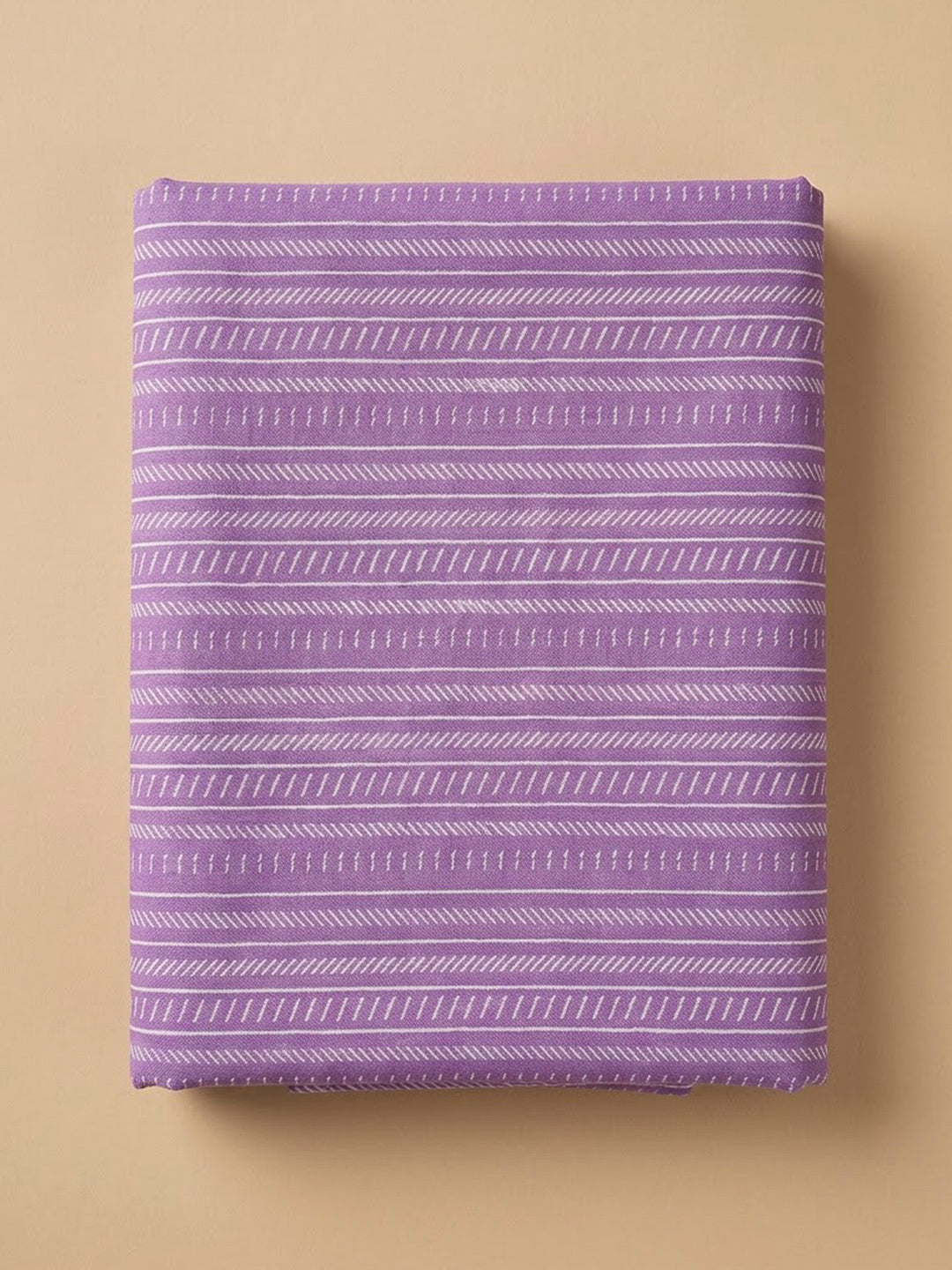 Purple Cotton Blend Printed Unstitched Dress Material
