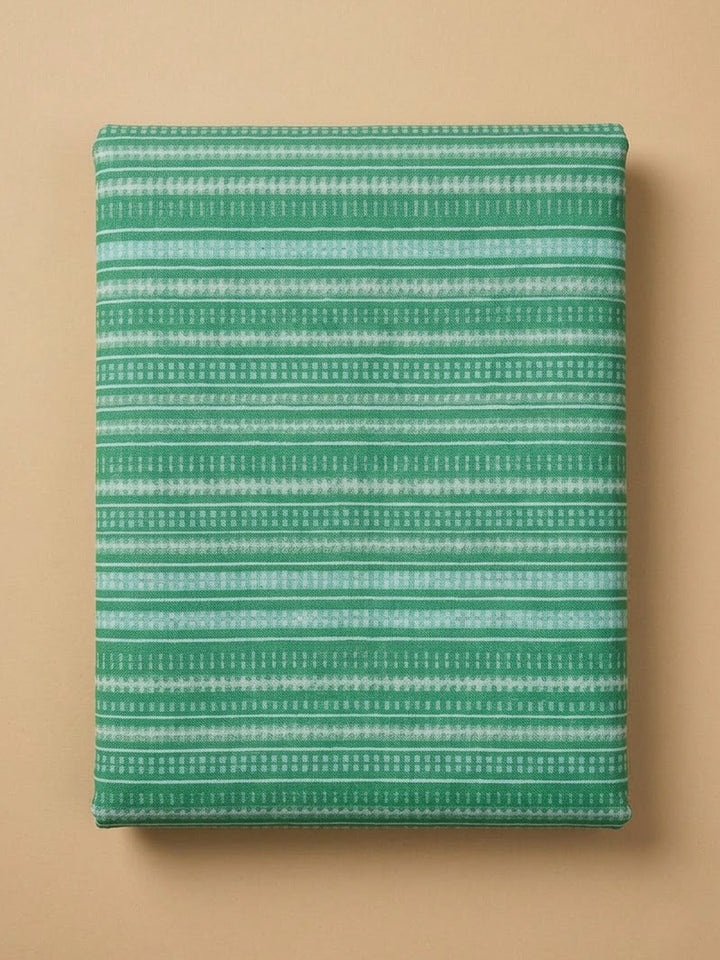 Sea Green Cotton Blend Printed Unstitched Dress Material