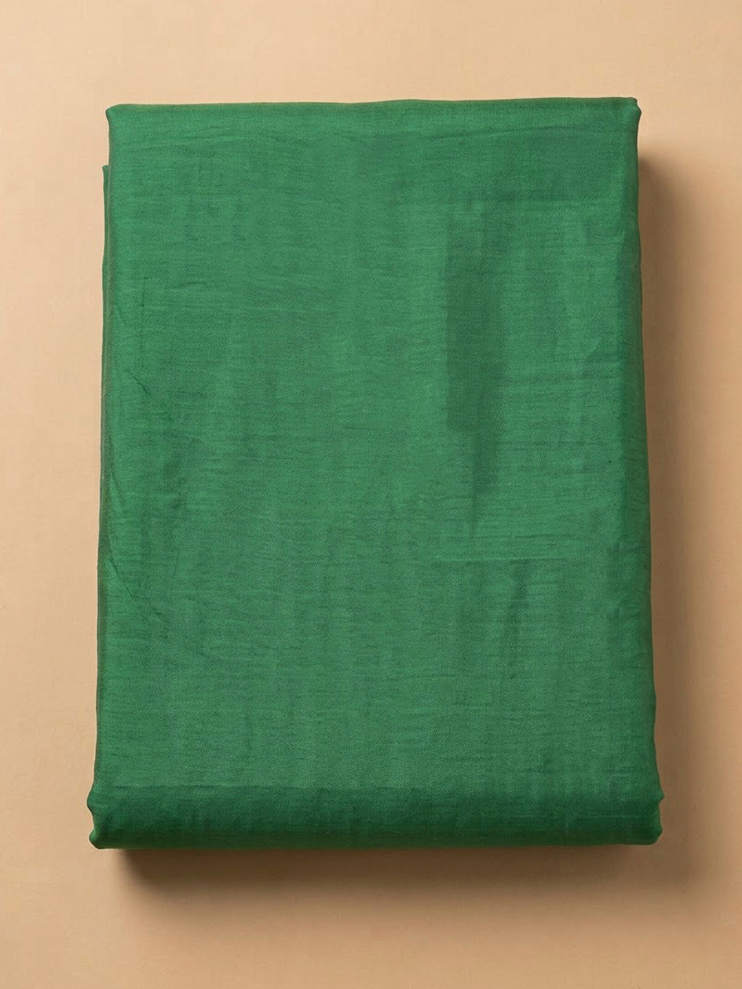 Green Cotton Blend Embroidered Unstitched Dress Material