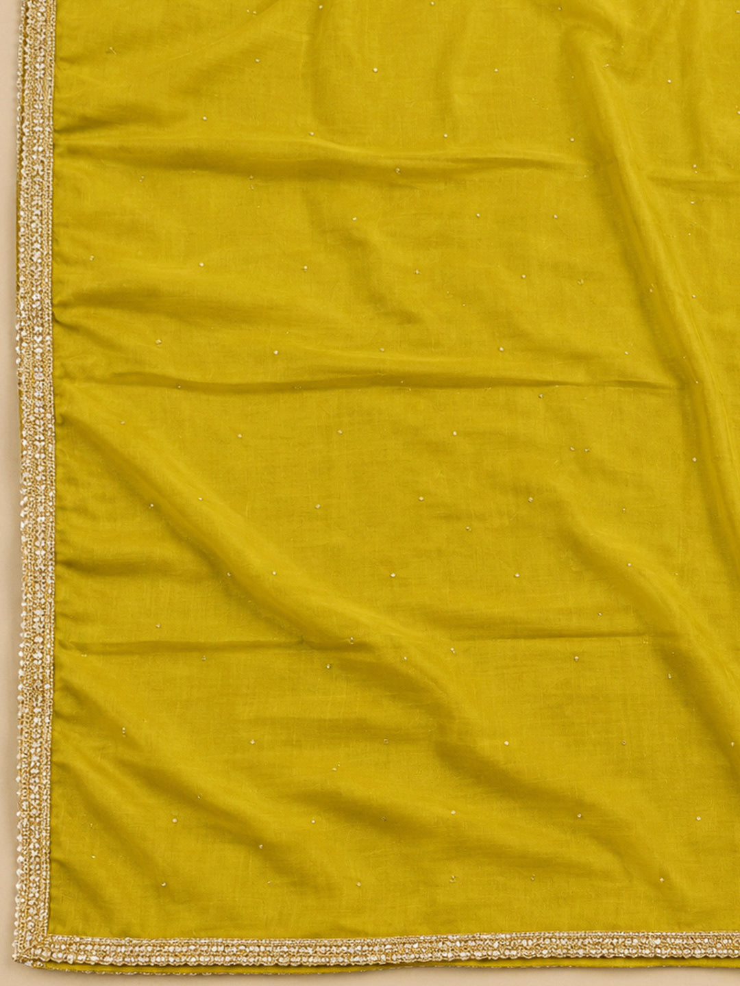 Lemon Cotton Blend Embroidered Unstitched Dress Material