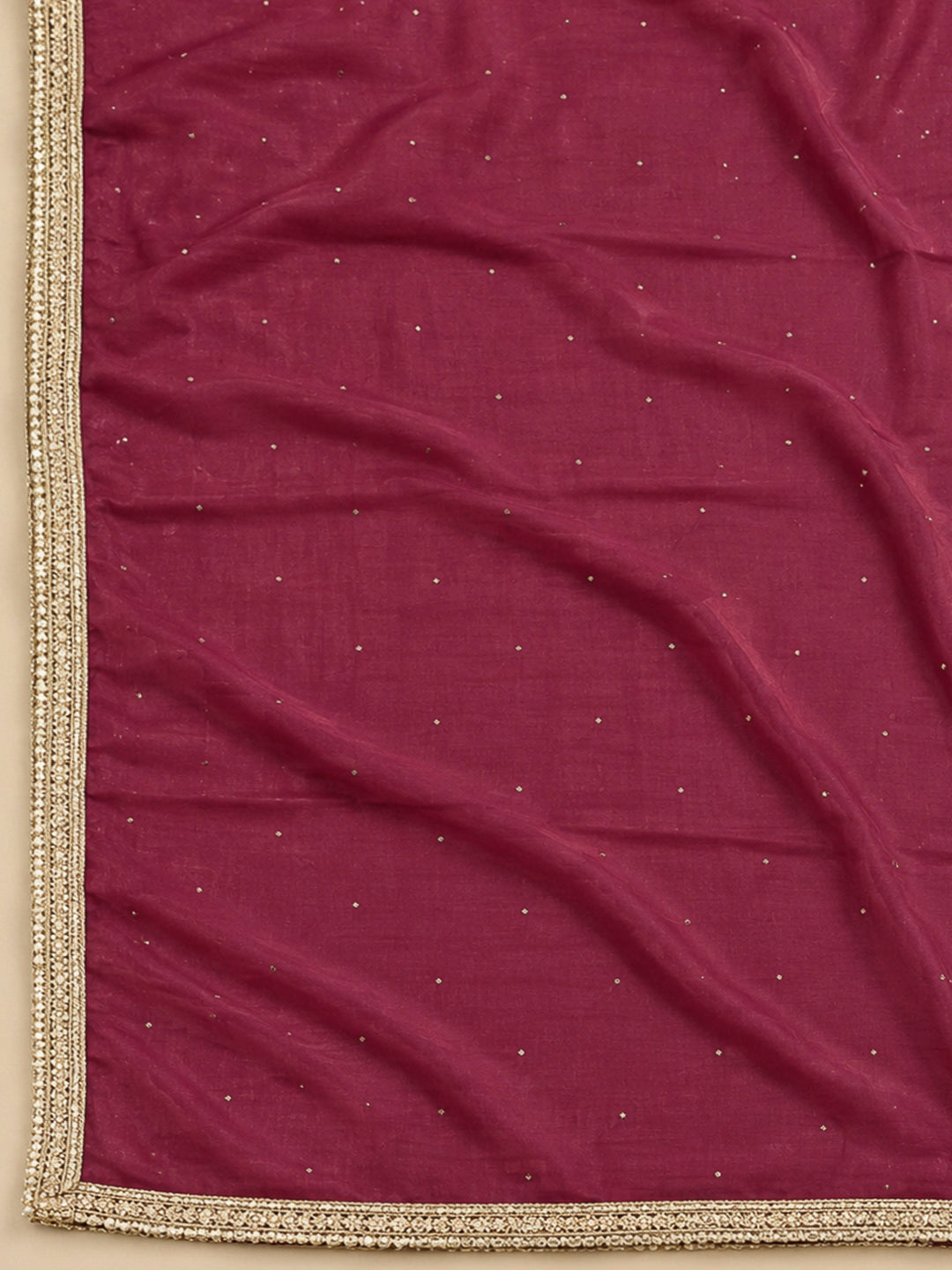 Onion Pink Cotton Blend Printed Unstitched Dress Material