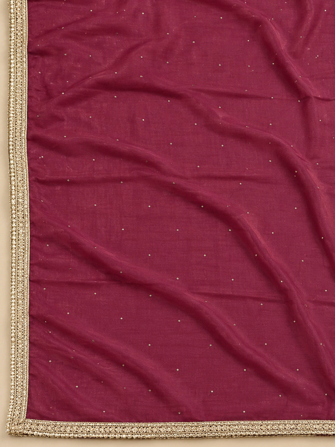 Onion Pink Cotton Blend Printed Unstitched Dress Material