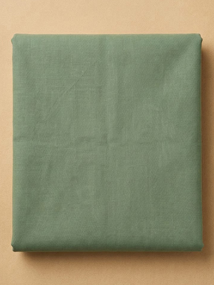 Green Chanderi Embroidered Unstitched Dress Material