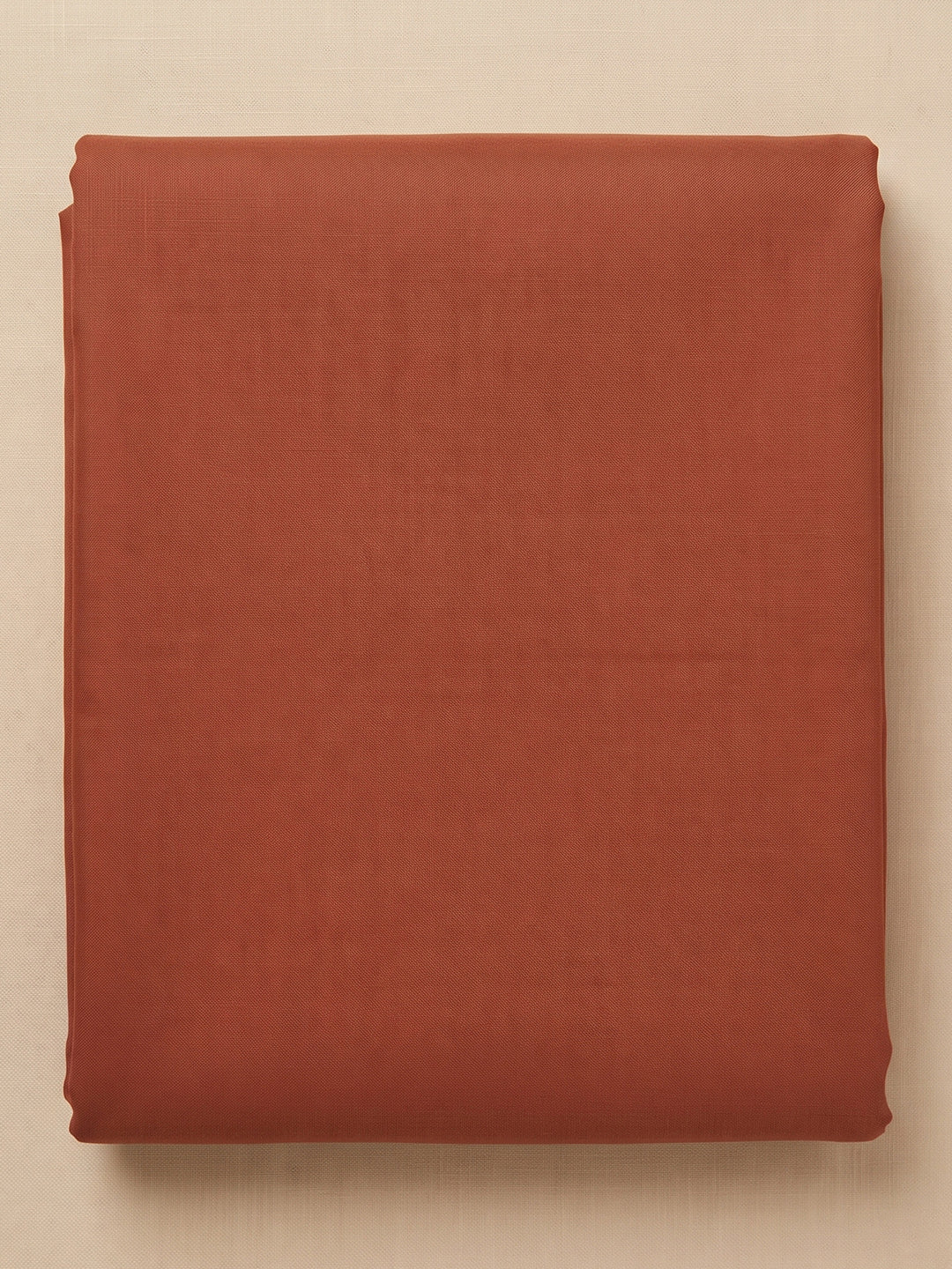 Rust Chanderi Embroidered Unstitched Dress Material