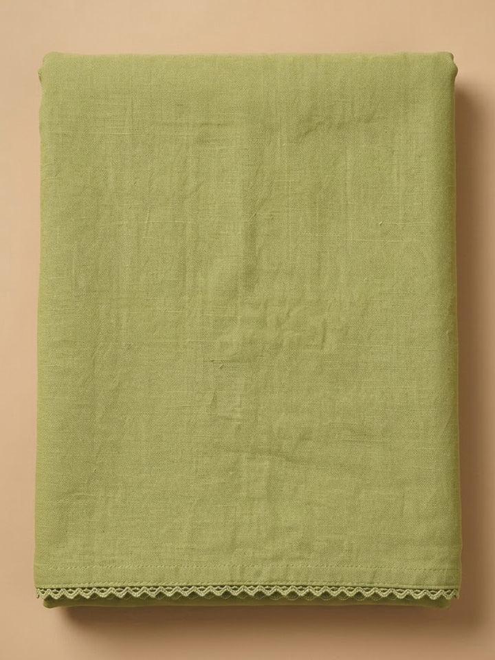 Pista-Green Chanderi Embroidered Unstitched Dress Material
