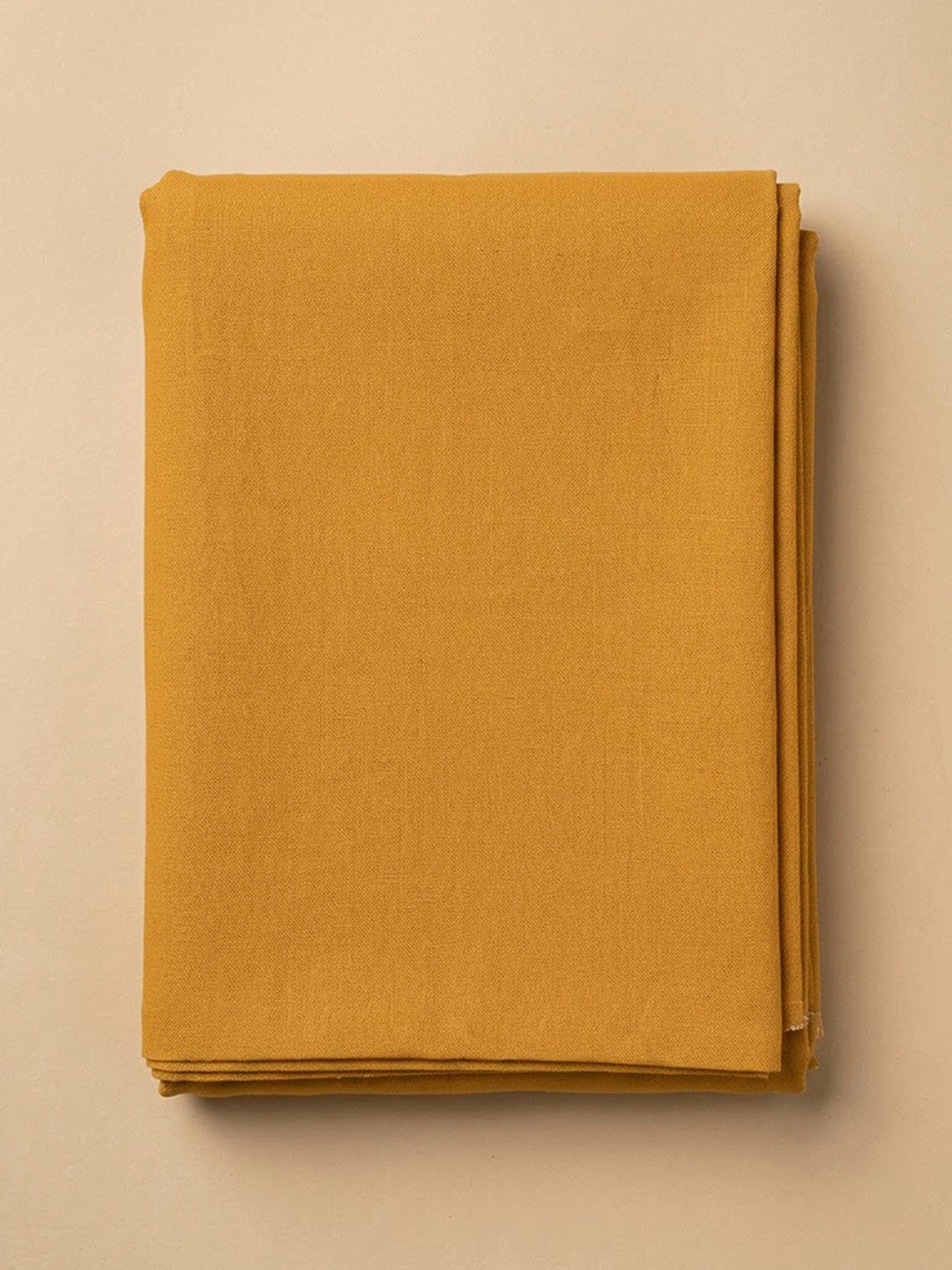 Mustard Crepe Printed Unstitched Dress Material