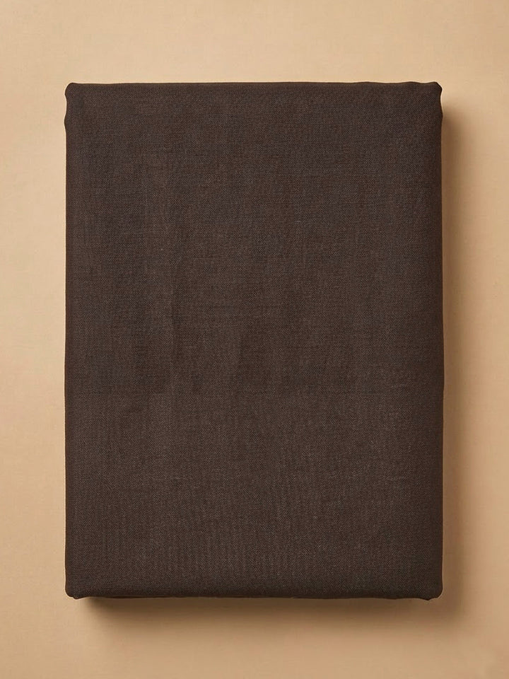 Brown Crepe Printed Unstitched Dress Material