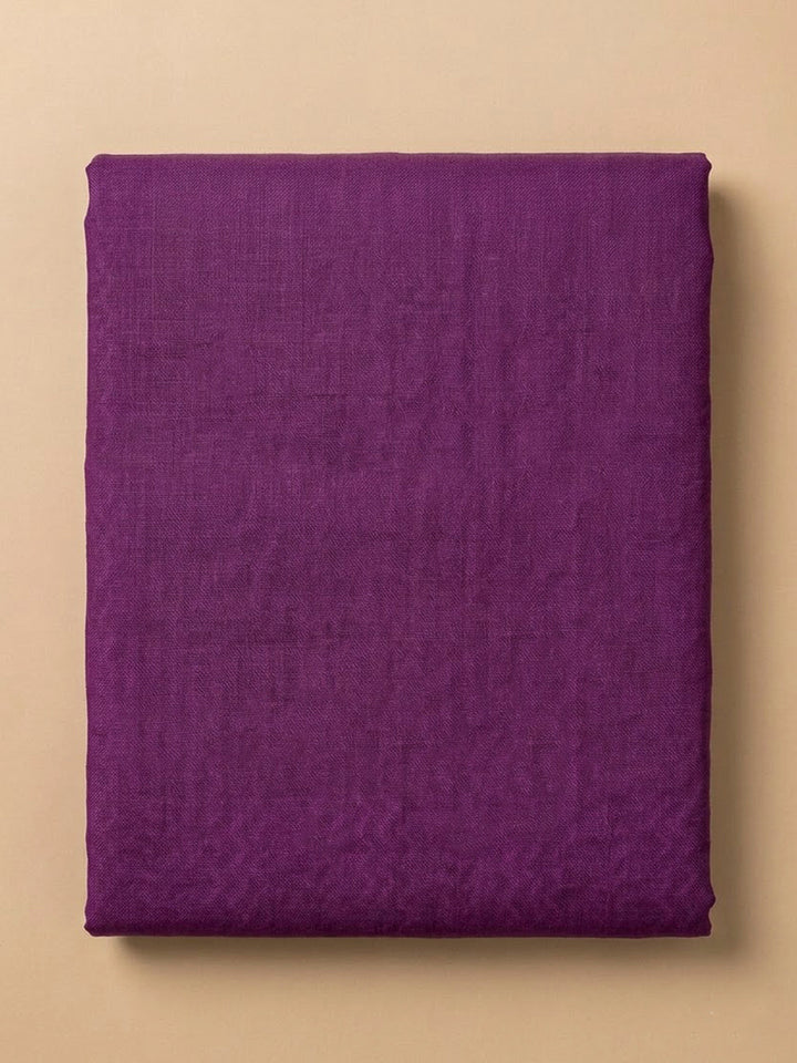 Purple Crepe Printed Unstitched Dress Material