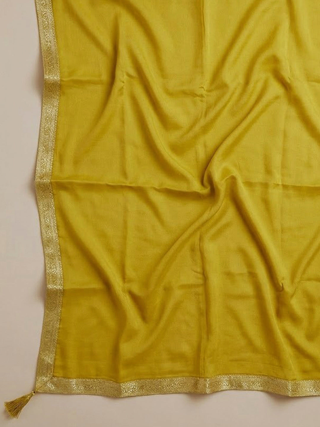 Lemon Cotton Blend Embroidered Unstitched Dress Material