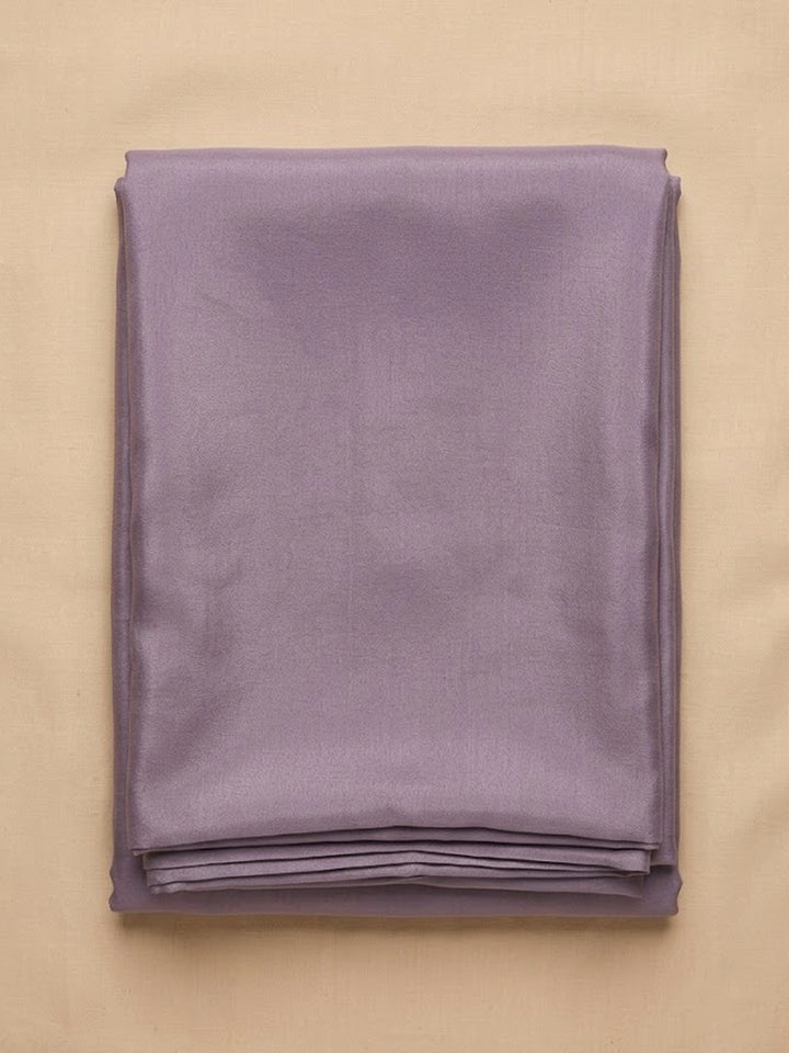 Purple Chanderi Embroidered Unstitched Dress Material