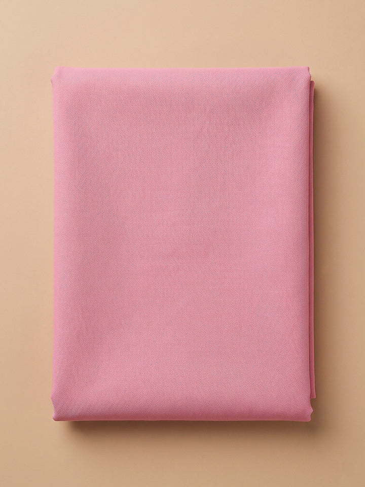 Pink Chanderi Printed Unstitched Dress Material