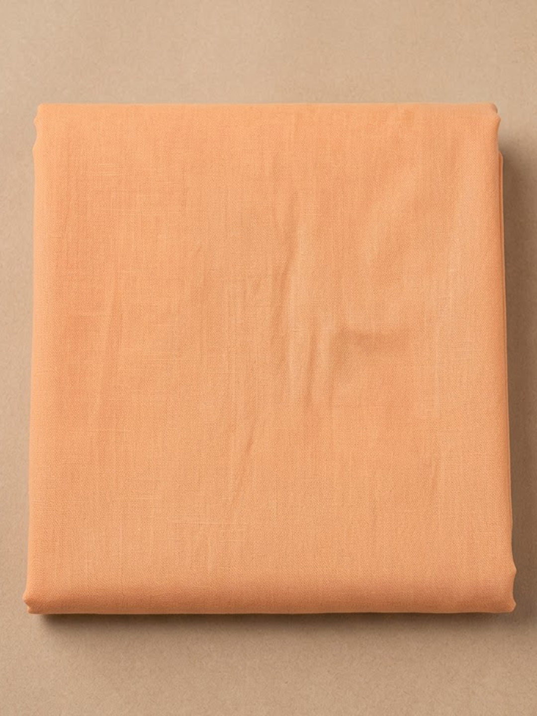 Orange Cotton Blend Printed Unstitched Dress Material