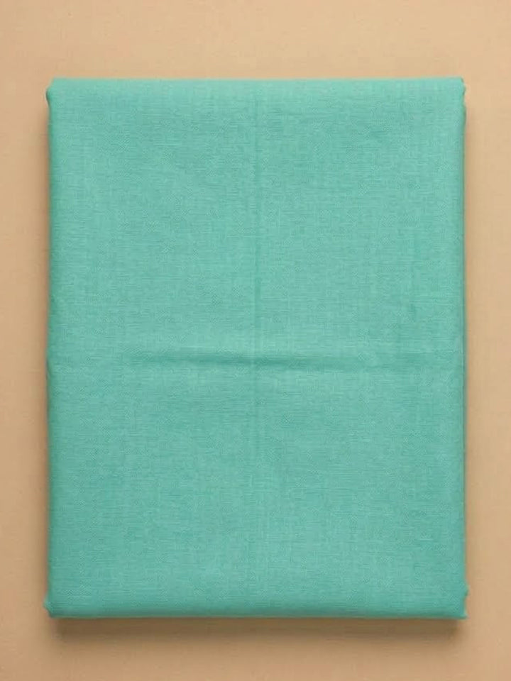 Sea-Green Cotton Blend Printed Unstitched Dress Material