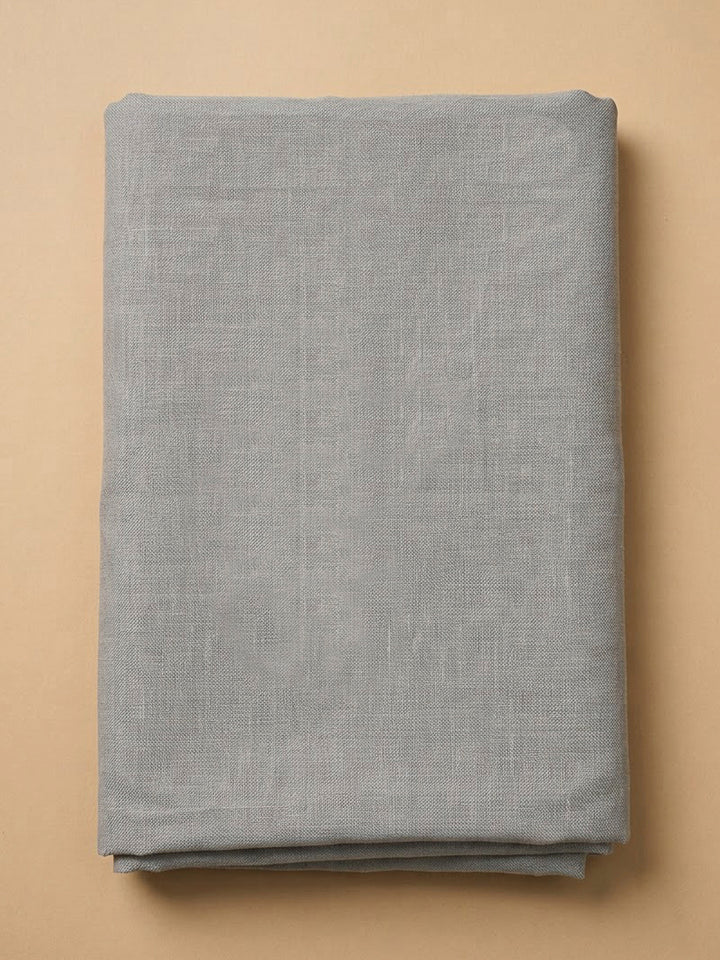 Grey Cotton Blend Embroidered Unstitched Dress Material