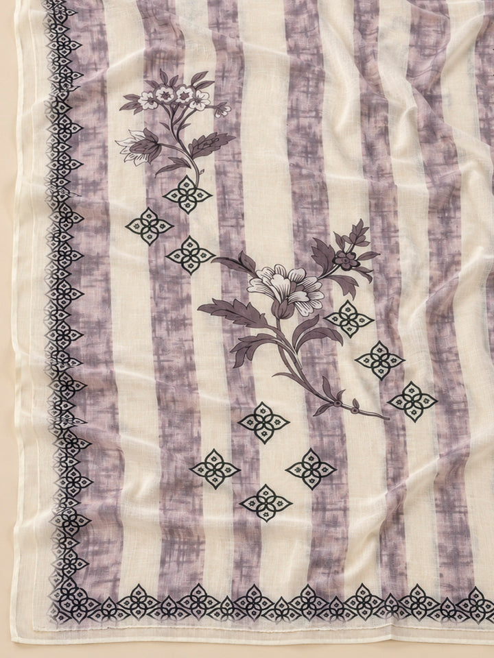 Onion Pink Chanderi Embroidered Unstitched Dress Material