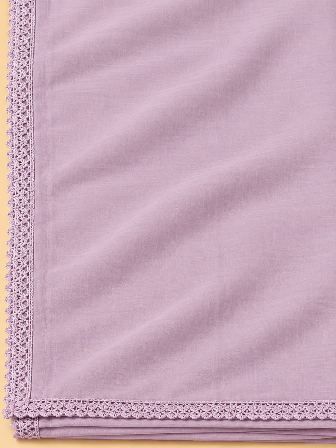 Lavender Cotton Blend Printed Unstitched Dress Material