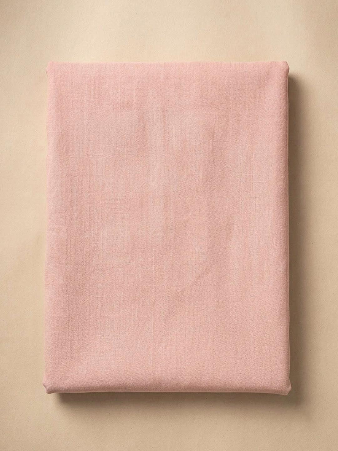 Peach Cotton Blend Printed Unstitched Dress Material