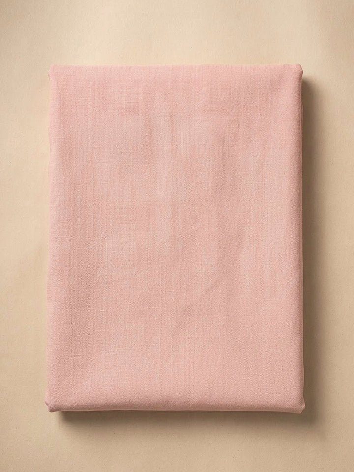 Peach Cotton Blend Printed Unstitched Dress Material