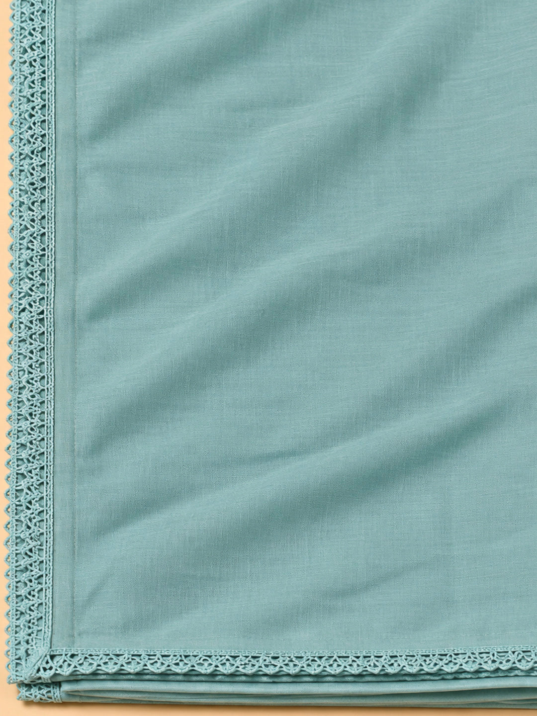 Sky Blue Cotton Blend Printed Unstitched Dress Material