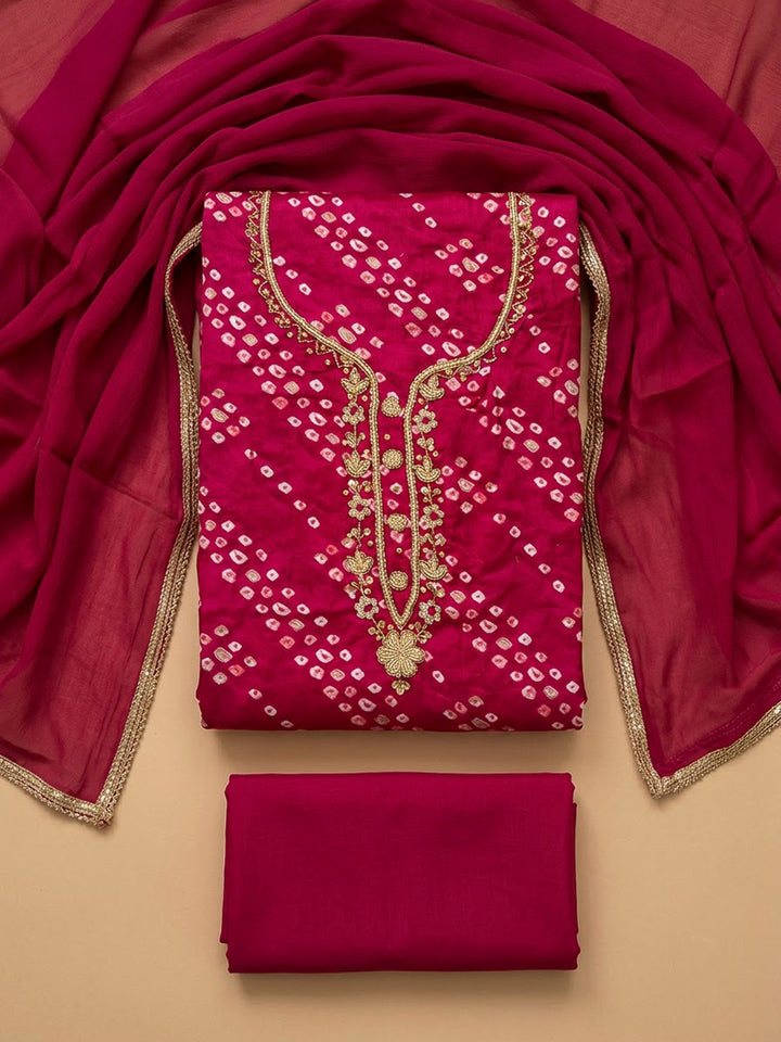 Rani Cotton Blend Embroidered Unstitched Dress Material