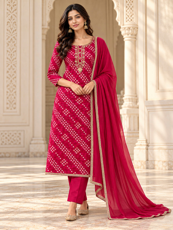 Rani Cotton Blend Embroidered Unstitched Dress Material