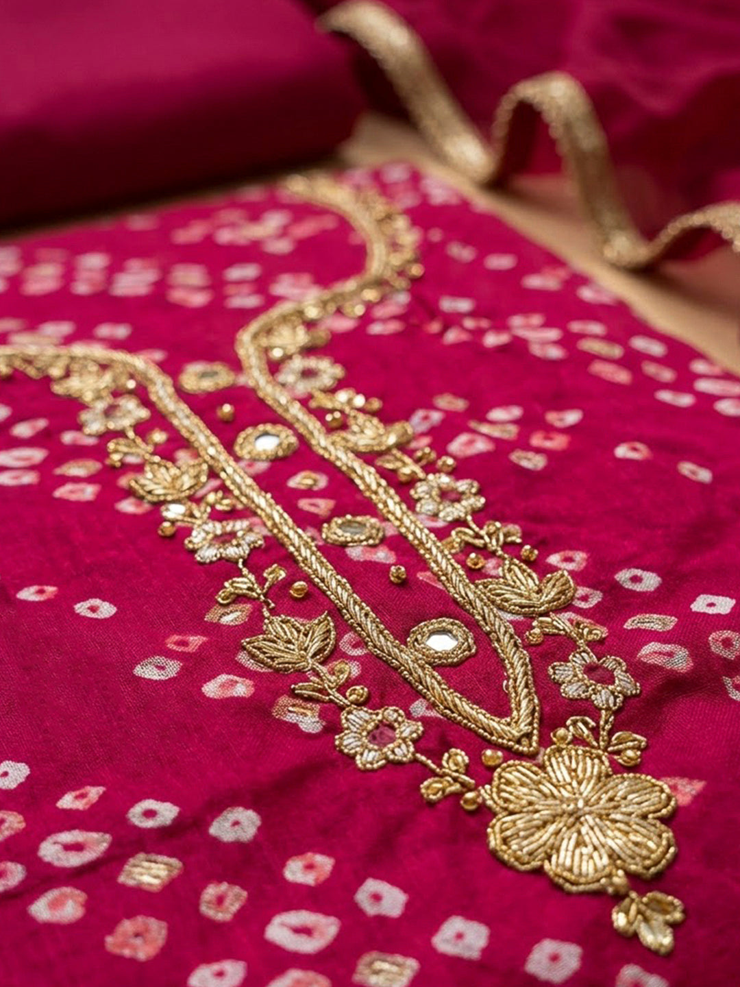 Rani Cotton Blend Embroidered Unstitched Dress Material