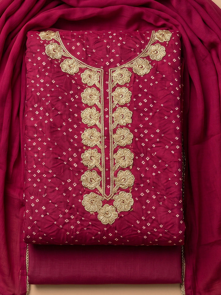 Rani Cotton Blend Embroidered Unstitched Dress Material