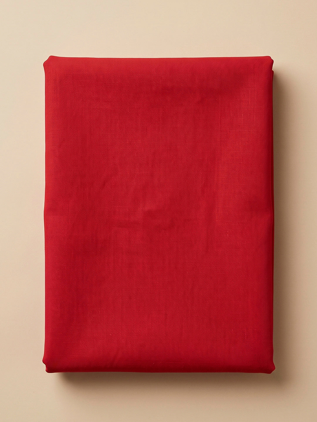 Red Cotton Blend Embroidered Unstitched Dress Material
