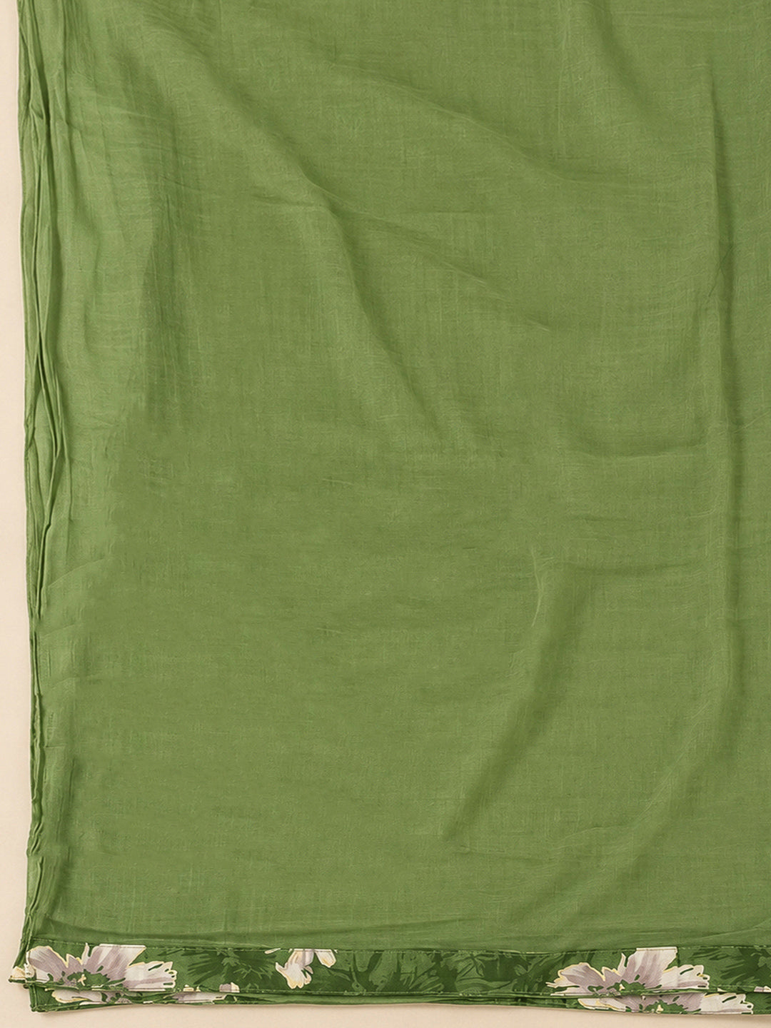 Bottle Green Cotton Blend Embroidered Unstitched Dress Material