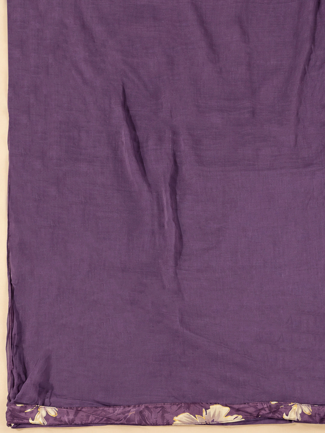 Purple Cotton Blend Embroidered Unstitched Dress Material