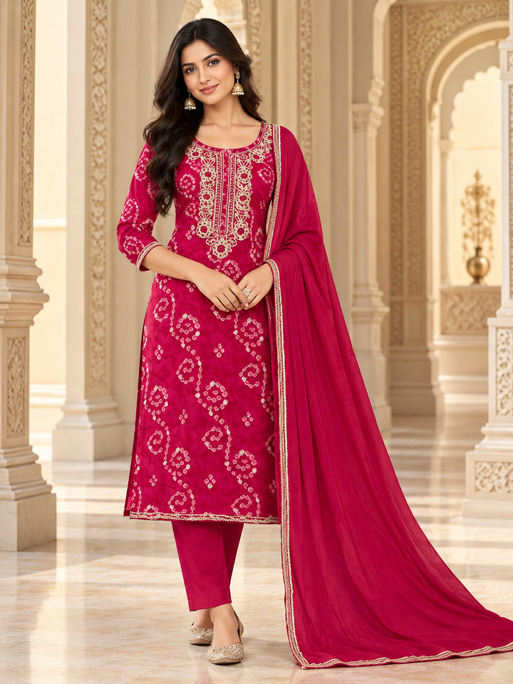 Rani Cotton Blend Embroidered Unstitched Dress Material