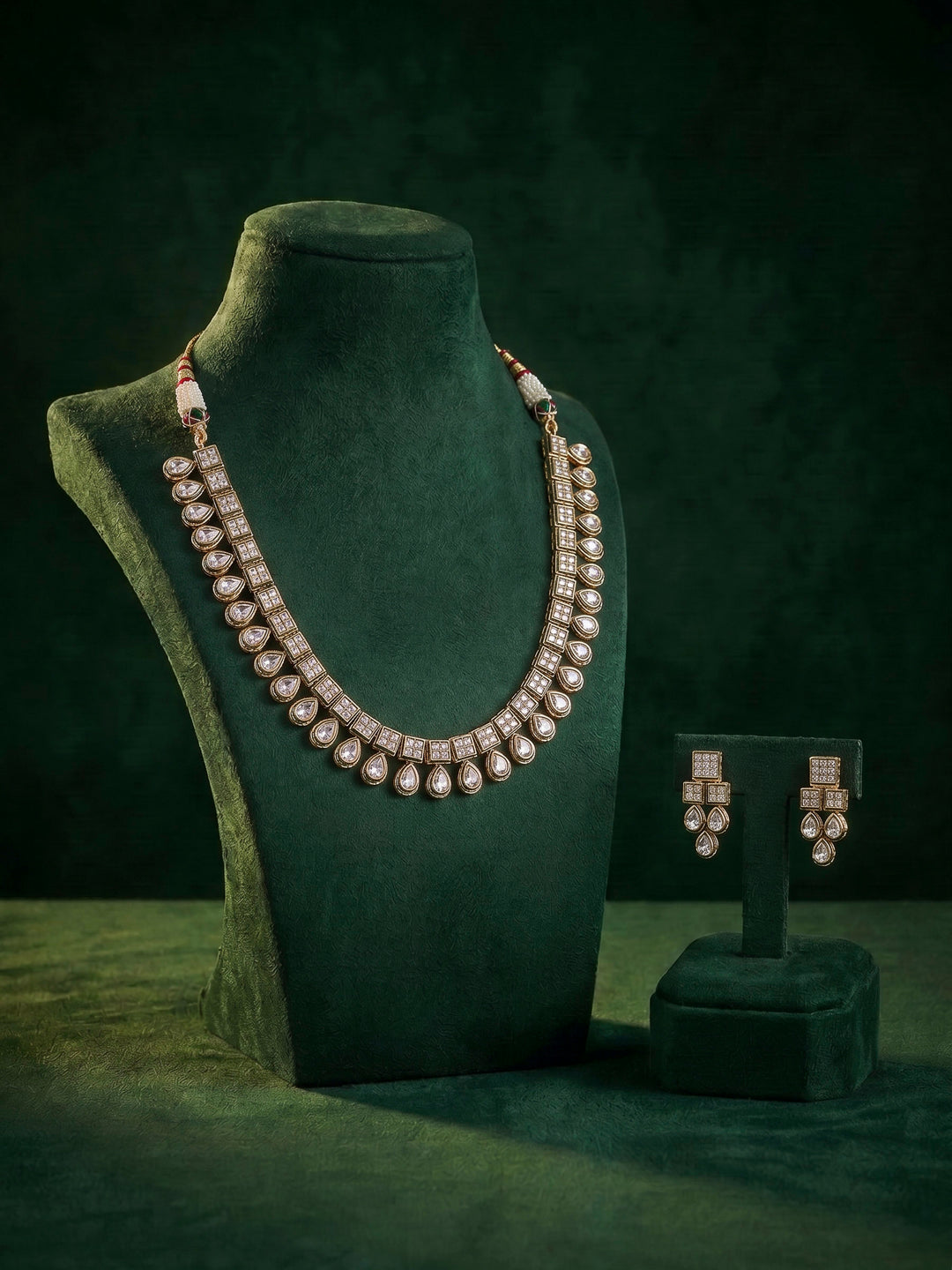 Gold-White Imitation Jewelry-Set