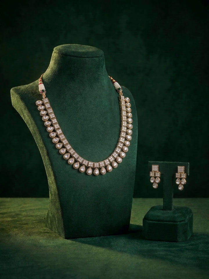 Gold-White Imitation Jewelry-Set