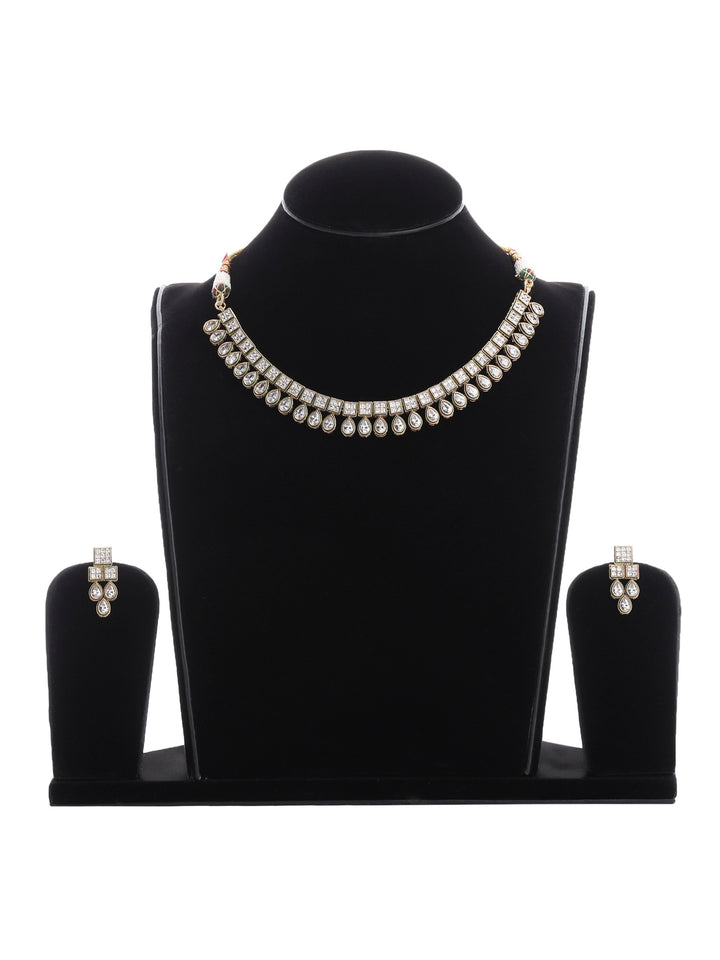 Gold-White Imitation Jewelry-Set