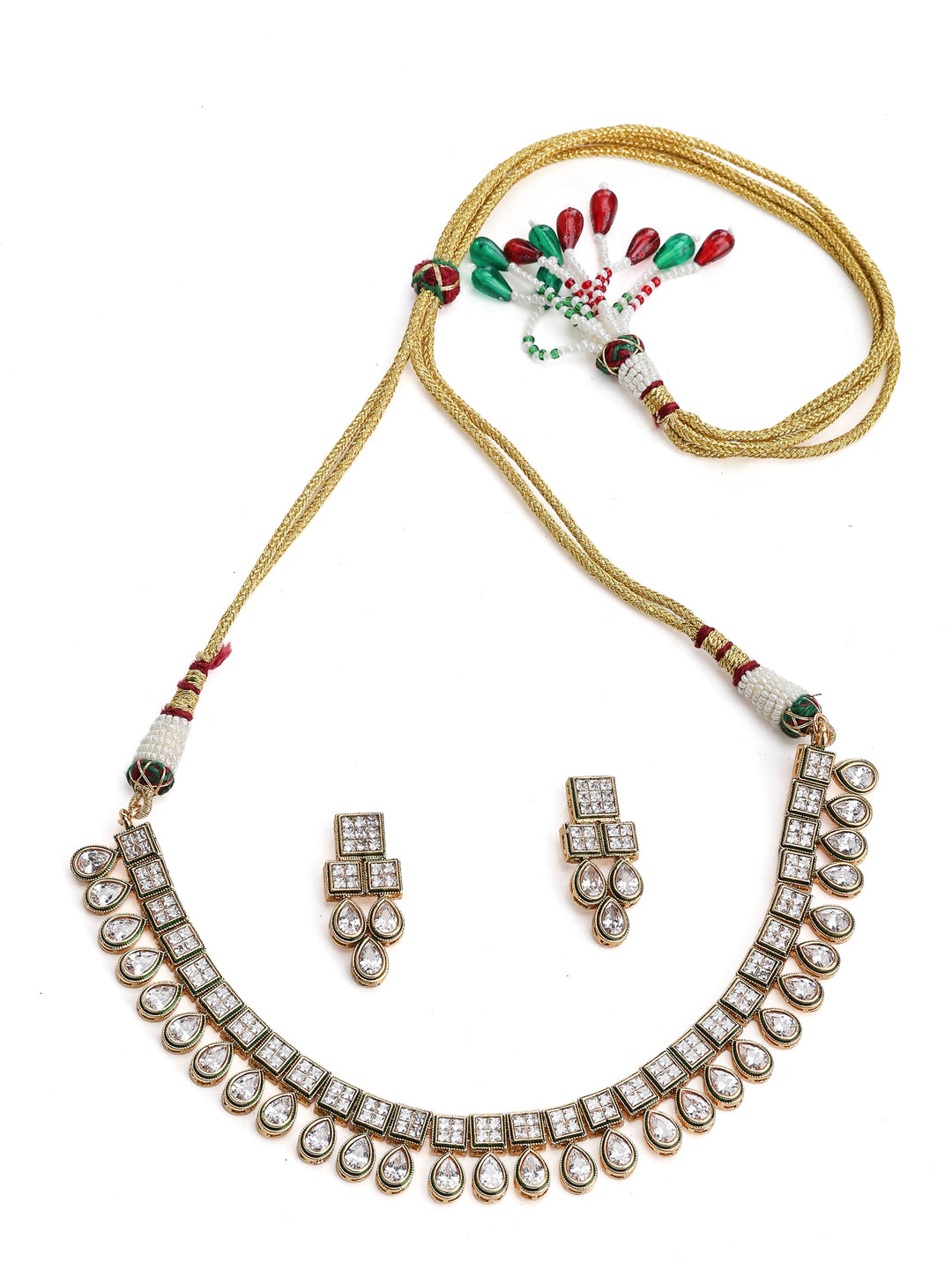 Gold-White Imitation Jewelry-Set