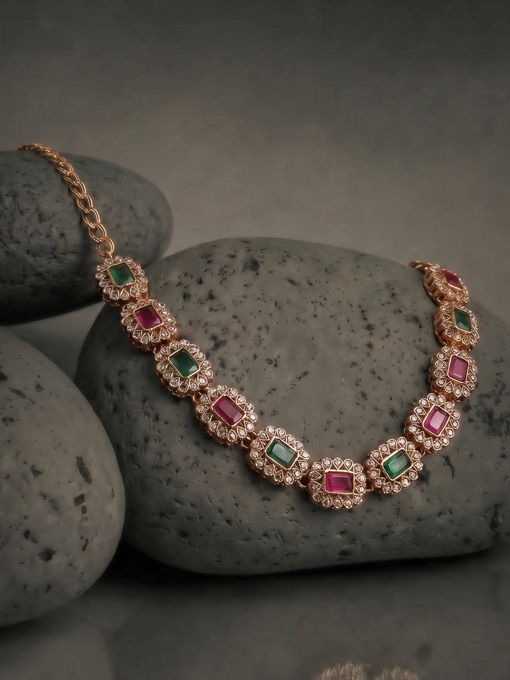 Gold-Multi Imitation Jewelry-Set