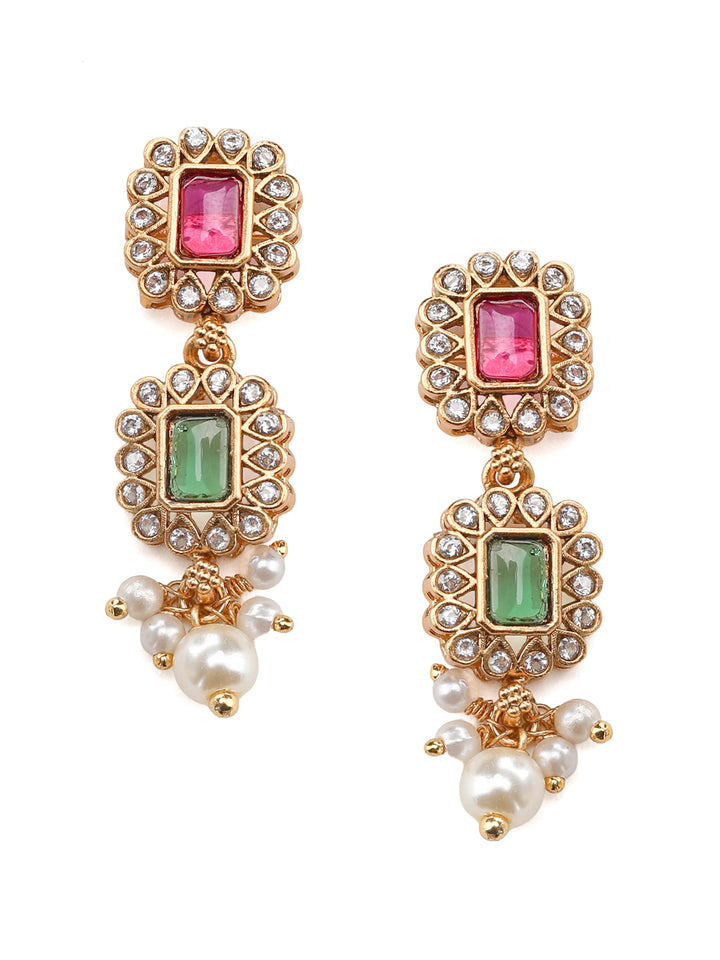 Gold-Multi Imitation Jewelry-Set