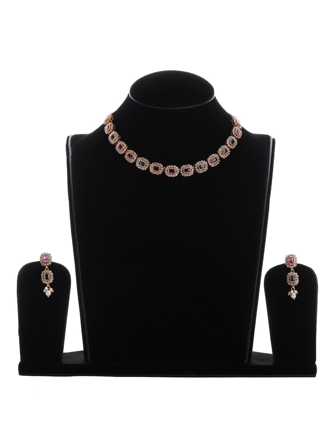 Gold-Multi Imitation Jewelry-Set