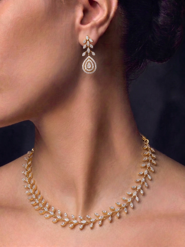 Gold-White Imitation Jewelry-Set