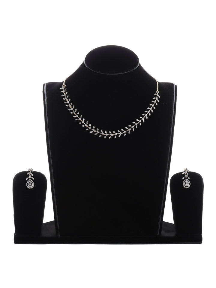 Gold-White Imitation Jewelry-Set