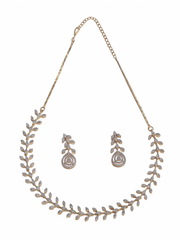 Gold-White Imitation Jewelry-Set