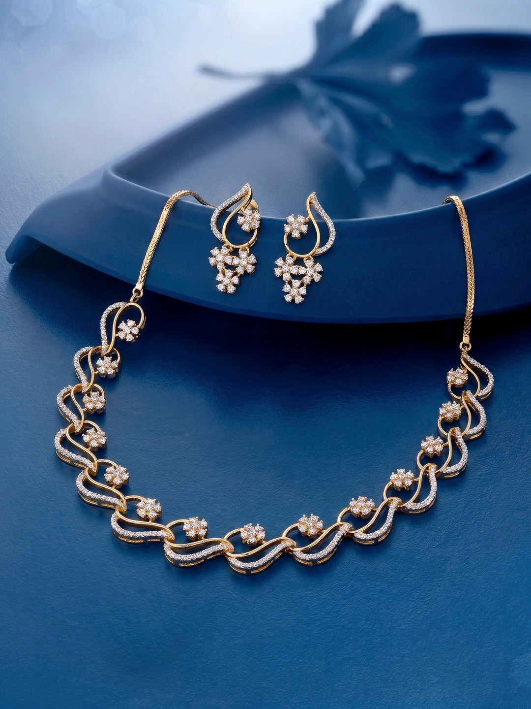 Gold-White Imitation Jewelry-Set