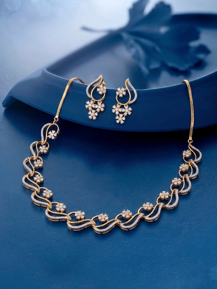 Gold-White Imitation Jewelry-Set