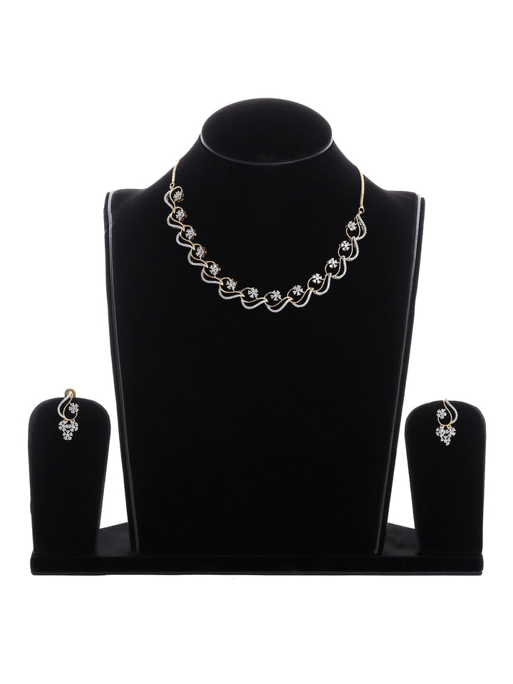 Gold-White Imitation Jewelry-Set
