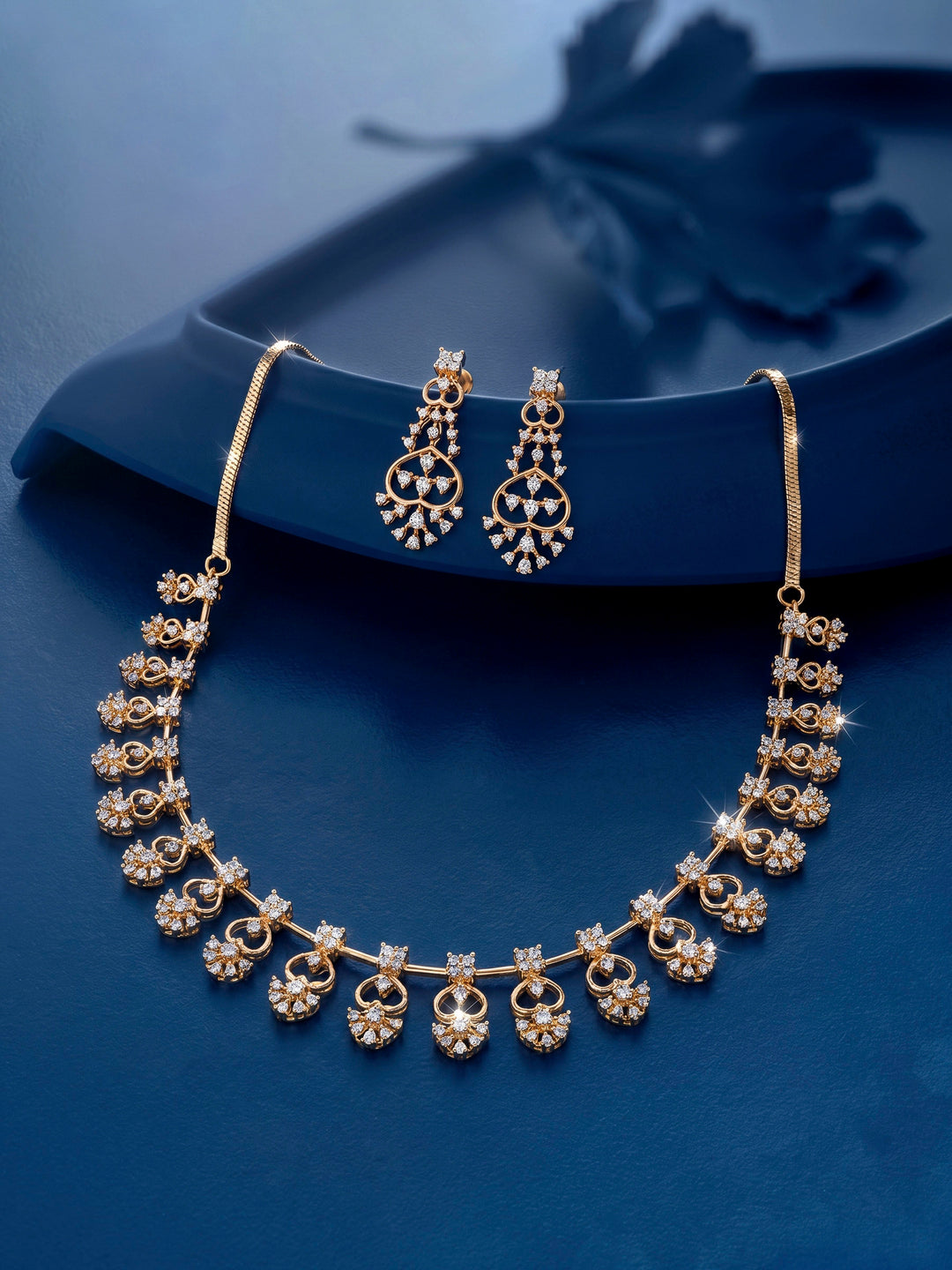 Gold-White Imitation Jewelry-Set