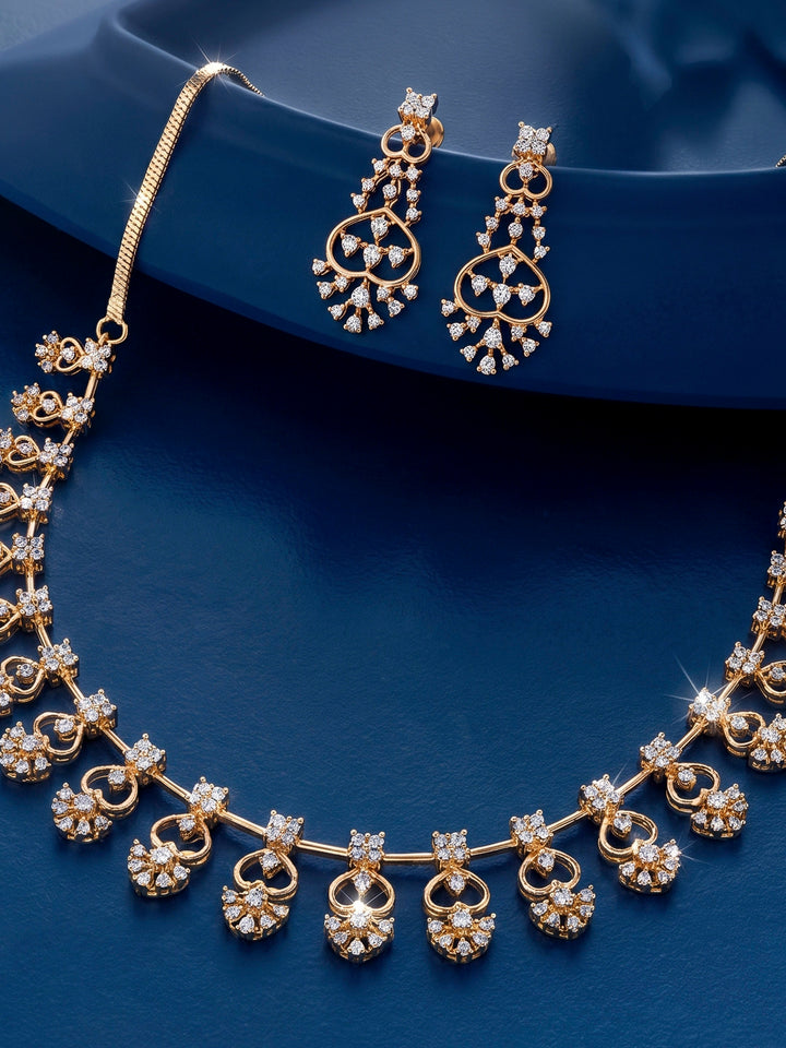 Gold-White Imitation Jewelry-Set