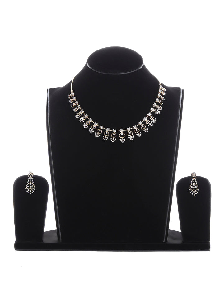 Gold-White Imitation Jewelry-Set