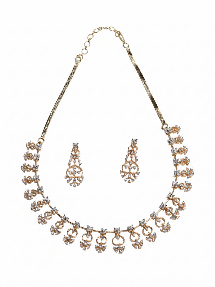 Gold-White Imitation Jewelry-Set